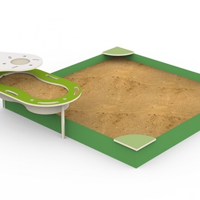 Álló plusz homokozó 2,5 x 2,5m