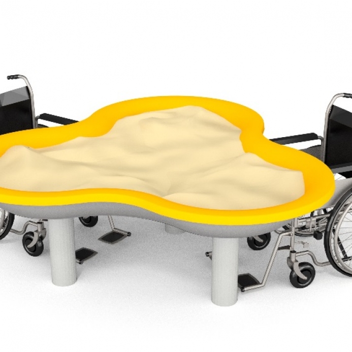 Kerekesszékes homokozó asztal