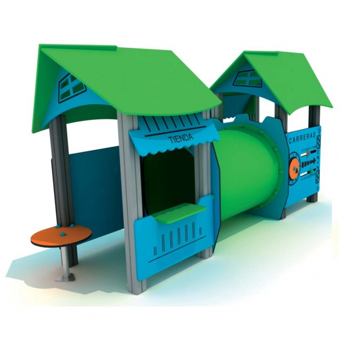 Iker babaházak alagúttal