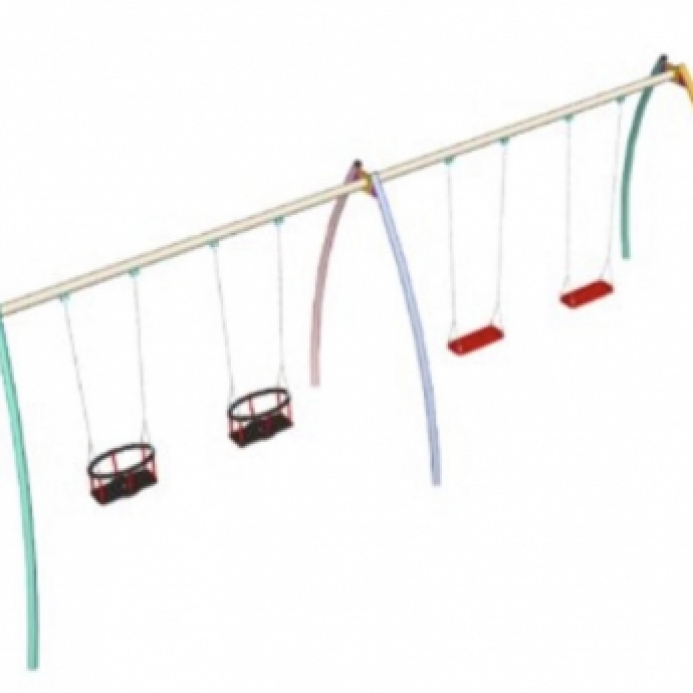 SZIVÁRVÁNY FÉM DUPLA HINTA