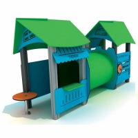 Iker babaházak alagúttal