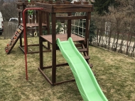 Dupla bástya lajhármászóval, mászófallal s tűzoltó csővel