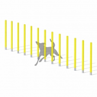 AGILITY szlalom pálya 12es